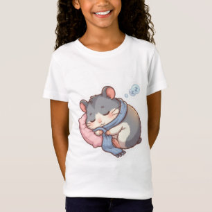 Cute Slaap Chibi Hamster Pastel Kinderen T-Shirt