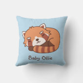 Cute Slaapde Rode Panda Baby Nursery Decor Werp K Kussen (Achterkant)