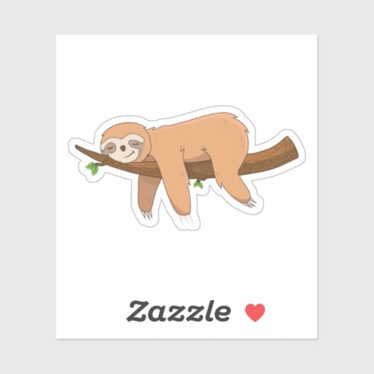 Cute Slaapdronken Luiaard Sticker (Vel)