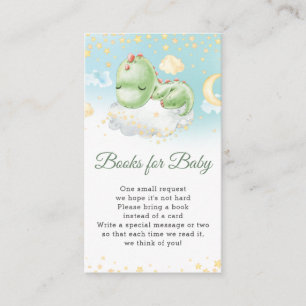 Cute Slaapende Dinosaur Baby shower Books for Baby Informatiekaartje