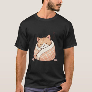 Cute Slaapkat Kawaii Gezellige T-Shirt