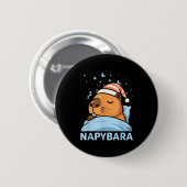 Cute Slaapmuts Capybara Grappige Napybara Pyjama  Ronde Button 5,7 Cm (Voorkant /achterkant)