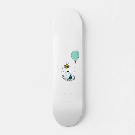 Cute slaappanda beer met bijen persoonlijk skateboard (Voorkant)