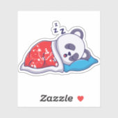Cute slaappanda sticker (Vel)