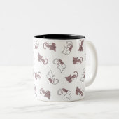 Cute slaappatroon II Tweekleurige Koffiemok (Voorkant rechts)