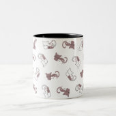 Cute slaappatroon II Tweekleurige Koffiemok (Center)