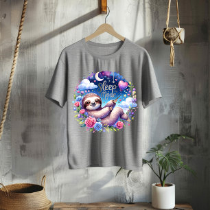 Cute Slaapstand Luiaard Nachtelijke Lucht T-Shirt