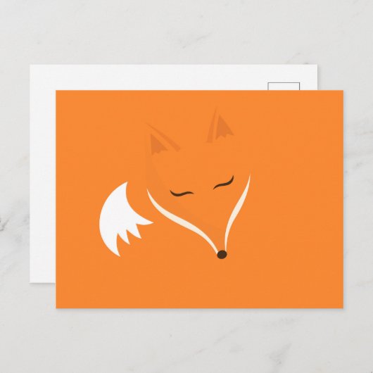 Cute slaapvos briefkaart (Voorkant / Achterkant)