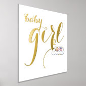 Cute slapende baby, typografie goud folie afdrukken (Laagn)