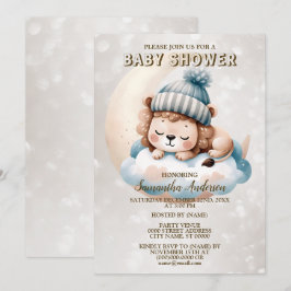 Cute slapende babywelp dieren Baby Shower Kaart
