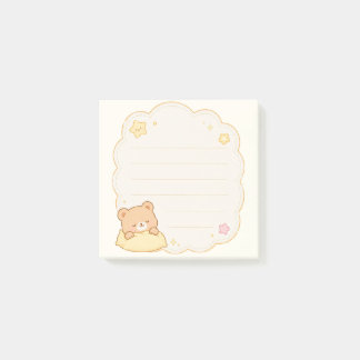 Cute Slapende Beer Kawaii Wolken Memo Pad Post-it® Notes