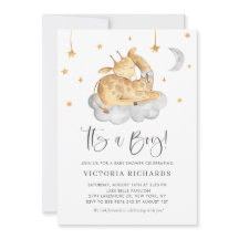 Cute Slapende Giraffe Grey Het is een Baby shower 