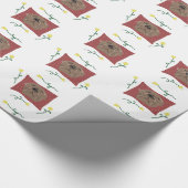 Cute slapende hond cadeaupapier (Hoek)
