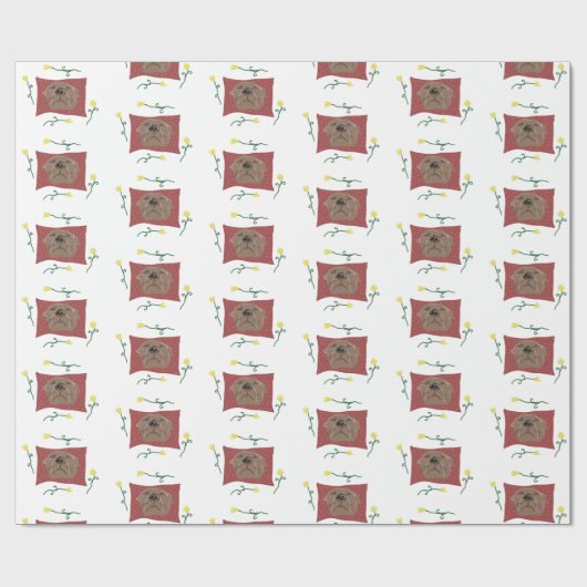 Cute slapende hond cadeaupapier (Vlak)