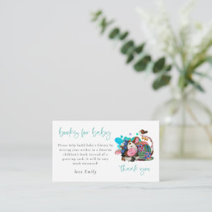Cute Slapende Koe Books for Baby shower Informatiekaartje