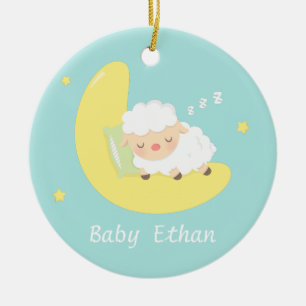 Cute Slaping Baby Lamb Kinder Nursery Room Decor Keramisch Ornament