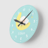 Cute Slaping Baby Lamb Kinder Nursery Room Decor Ronde Klok (Hoek)