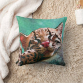 Cute Slaping Baby Ocelot Kitten Kussen (Deken)