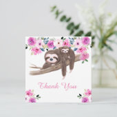 Cute Slaping Baby shower Hartelijk dank Bedankkaart (Staand voorkant)