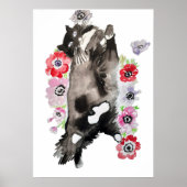 Cute Slaping Black White Tuxedo Cat Cats Poster (Voorkant)