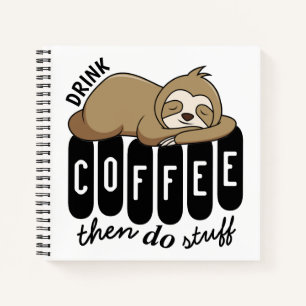 Cute Slaping Coffee Funny Quote Notitieboek