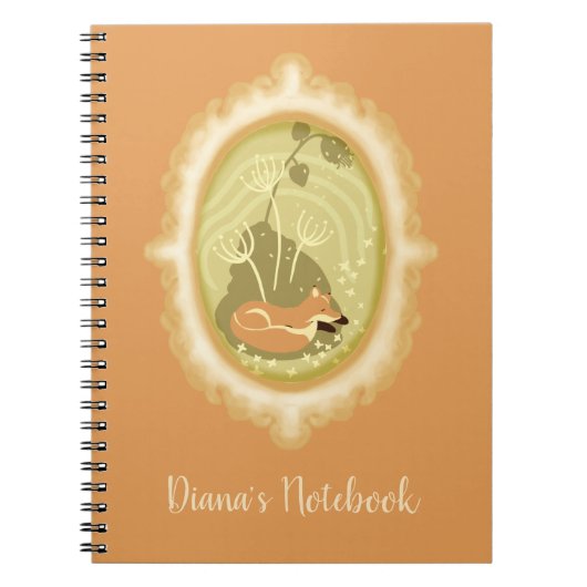 Cute Slaping Fox Custom Notitieboek (Voorkant)
