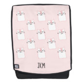 Cute Slaping Kitty Cat Patroon (aangepast) Rugtassen (Voorkant)