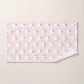 Cute Slaping Kitty Cat Pattern Bad Handdoek (Handdoek)