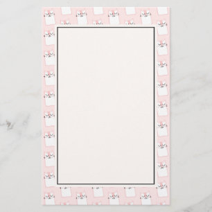 Cute Slaping Kitty Cat Pattern Briefpapier