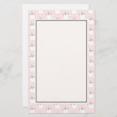 Cute Slaping Kitty Cat Pattern Briefpapier (Voorkant / Achterkant)