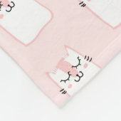 Cute Slaping Kitty Cat Pattern Fleece Deken (Hoek)