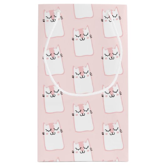 Cute Slaping Kitty Cat Pattern Klein Cadeauzakje (Achterkant)