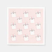 Cute Slaping Kitty Cat Pattern Servet (Voorkant)