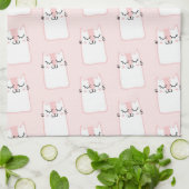 Cute Slaping Kitty Cat Pattern Theedoek (Gevouwen)