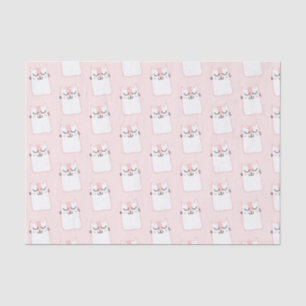Cute Slaping Kitty Cat Pattern Tissuepapier