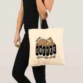 Cute Slaping Koffee Quote Tote Bag (Voorkant (product))