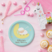 Cute Slaping Lamb Baby shower Party Supply Papieren Bordje (Feest)