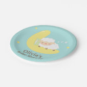 Cute Slaping Lamb Baby shower Party Supply Papieren Bordje (Gekanteld)