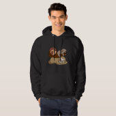 Cute Slaping Lazy Sloon gestapeld Hoodie (Voorkant volledig)