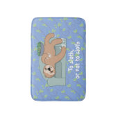 Cute Slaping met lui tropisch Oerwoud Badmat (Voorkant Verticaal)