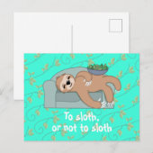 Cute Slaping met lui tropisch Oerwoud Briefkaart (Voorkant / Achterkant)