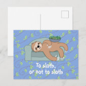 Cute Slaping met lui tropisch Oerwoud Briefkaart (Voorkant / Achterkant)