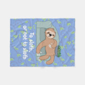 Cute Slaping met lui tropisch Oerwoud Fleece Deken (Voorkant (Horizontaal))