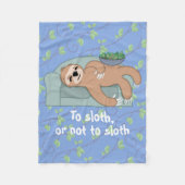 Cute Slaping met lui tropisch Oerwoud Fleece Deken (Voorkant)