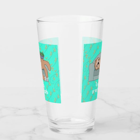 Cute Slaping met lui tropisch Oerwoud Glas (Links)