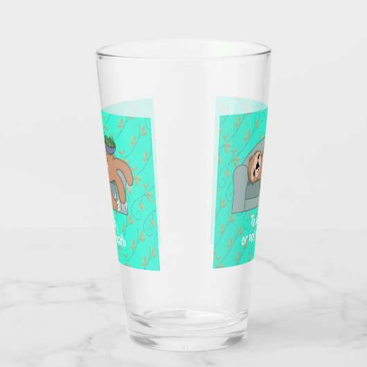 Cute Slaping met lui tropisch Oerwoud Glas (Rechts)