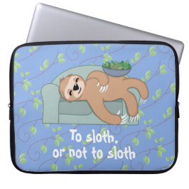 Cute Slaping met lui tropisch Oerwoud Laptop Sleeve