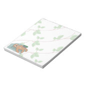 Cute Slaping met lui tropisch Oerwoud Notitieblok (Linkerzijde)