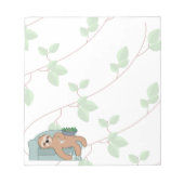 Cute Slaping met lui tropisch Oerwoud Notitieblok (Voorkant)