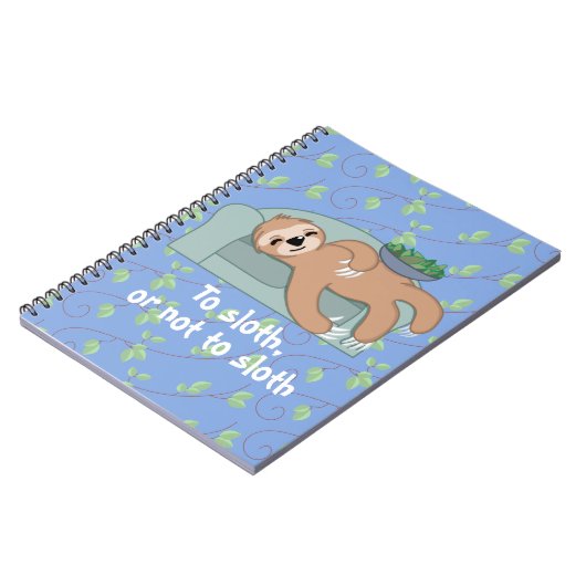 Cute Slaping met lui tropisch Oerwoud Notitieboek (Linkerzijde)